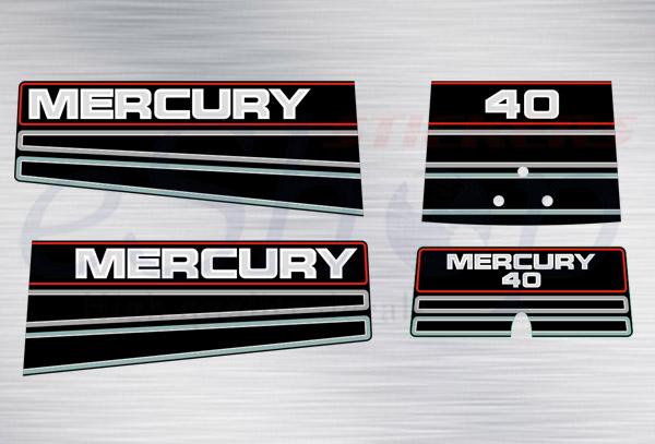 40 Hp two stroke 1994 1995 decals set - custom decal