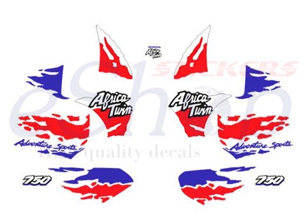 Africa twin 1994 (White Blue Red) set - custom decal
