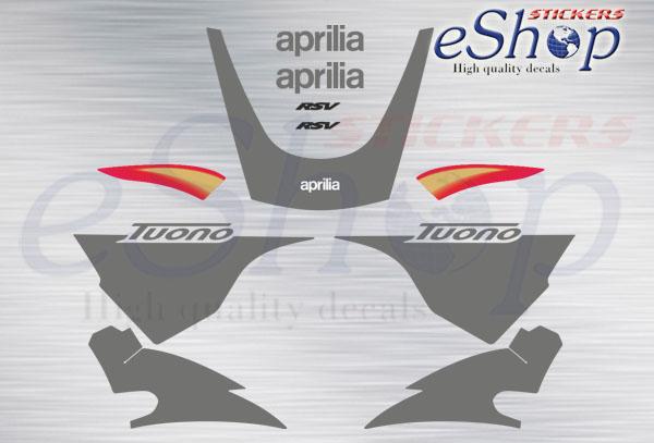Aprilia Tuono 1000 2000 2001 Red set - custom decal