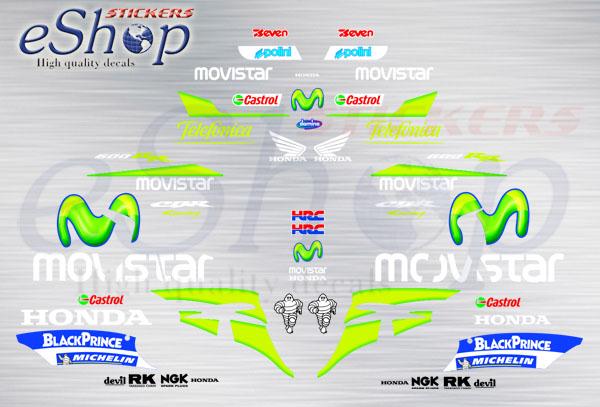 Honda CBR 600RR 2006 MOVISTAR set - custom decal