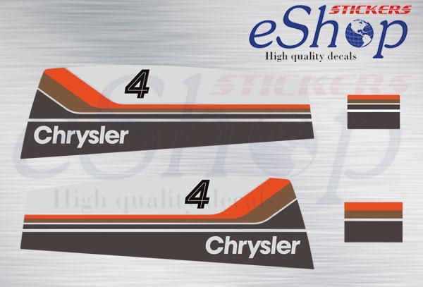 Chrysler 4 Hp two stroke 1979 set - custom decal