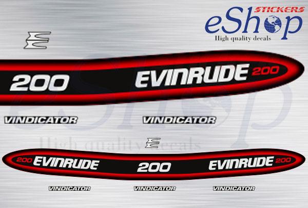 200 Hp two stroke Vindicator 1998 1999 set - custom decal