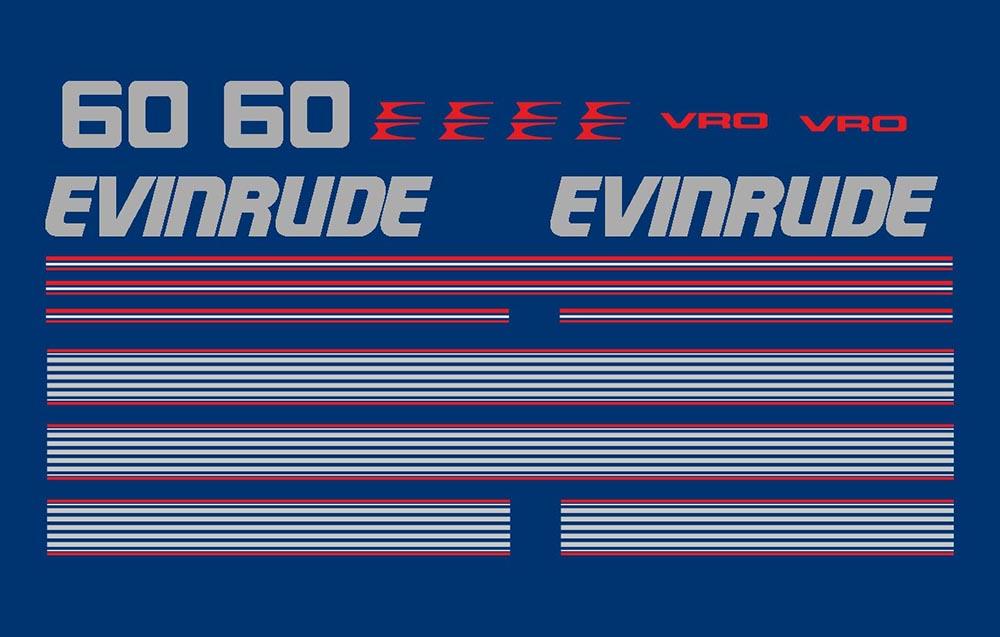 Evinrude 60 70 Hp VRO set - custom decal