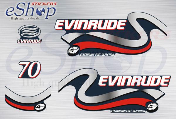 70 Hp four stroke white version 1999 2000 set - custom decal