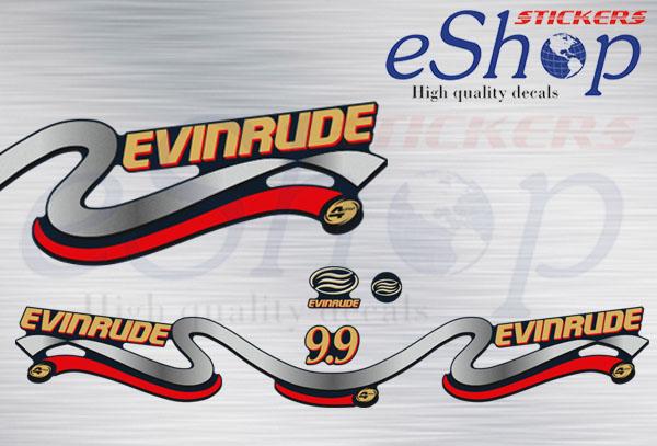 Evinrude 9,9 Hp four stroke 1999 2000 set - custom decal
