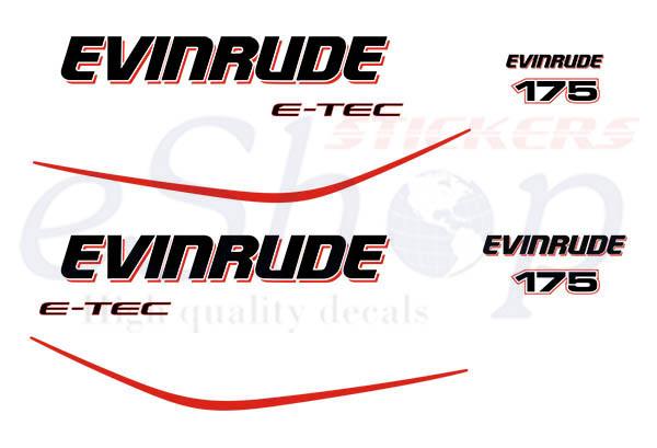 175 Hp e-tec 2004 2009 white set - custom decal