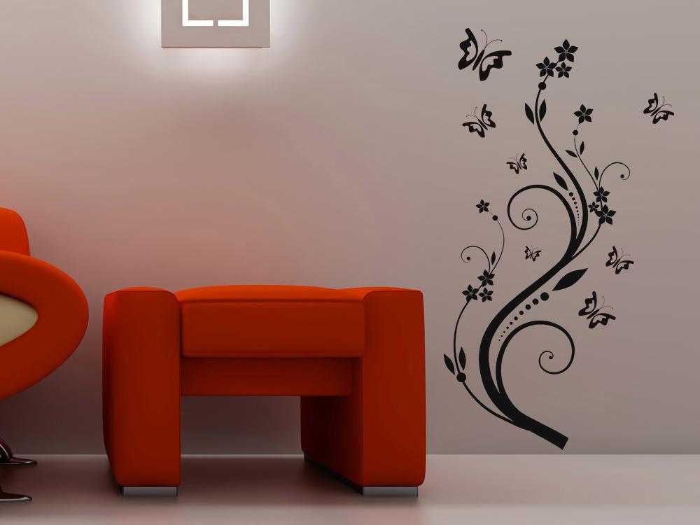 Flower & butterflies #2 - custom decal