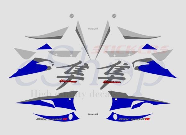 GSX 1300 Hayabusa 2005-2006 set #1 - custom decal