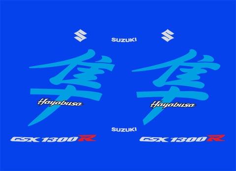 GSX 1300 Hayabusa 2007 Blue set - custom decal