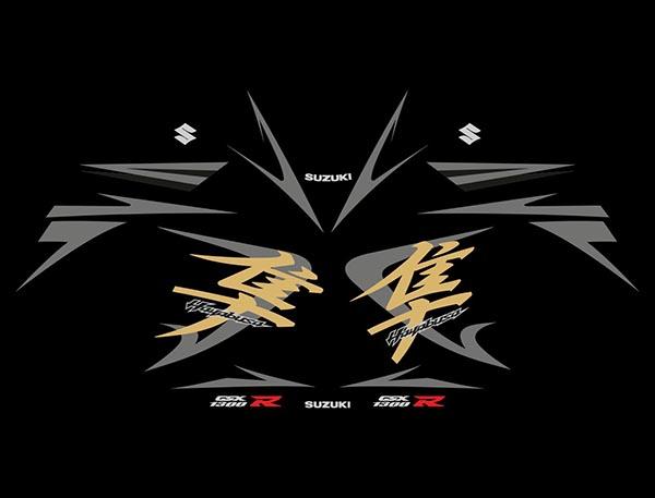 Gsx 1300R Hayabusa 2008 black set - custom decal