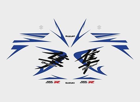 Gsx 1300R Hayabusa 2008 set White - Blue edition - custom decal