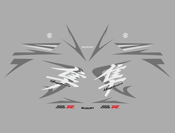 Gsx 1300R Hayabusa 2008 set Silver - Graphite edition - custom decal