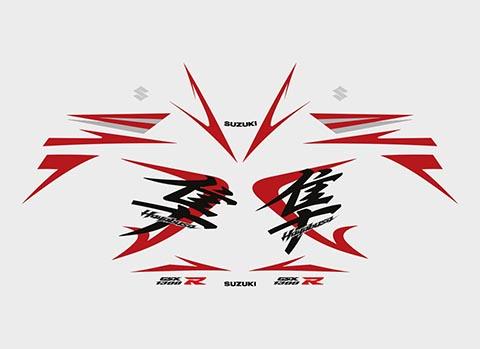 Gsx 1300R Hayabusa 2008 set White - Red edition - custom decal