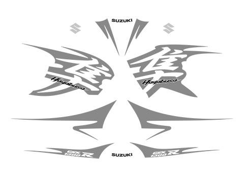 GSX 1300 Hayabusa 2010 - 2011 set White - custom decal