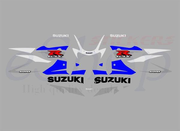 GSXR 600 K2 2002 Blue silver version - custom decal
