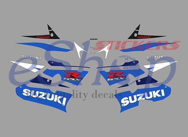 GSXR 600 K3 2003 Blue - White set - custom decal