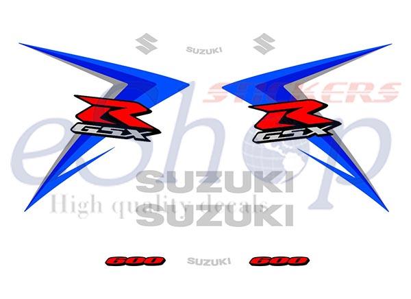 GSXR 600 K7 2007 Blue Version set - custom decal