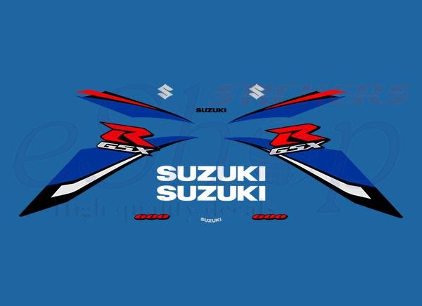 GSXR 600 K9 2009 Blue set - custom decal