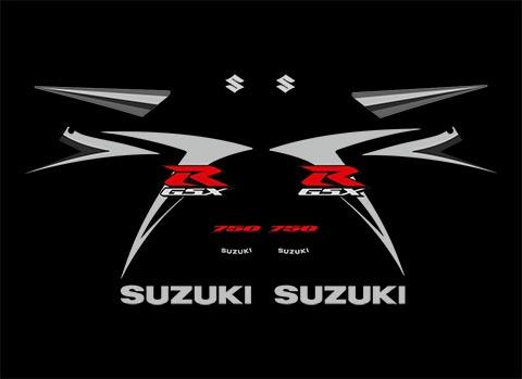 GSXR 750 K7 2007 Black Ver #1 set - custom decal