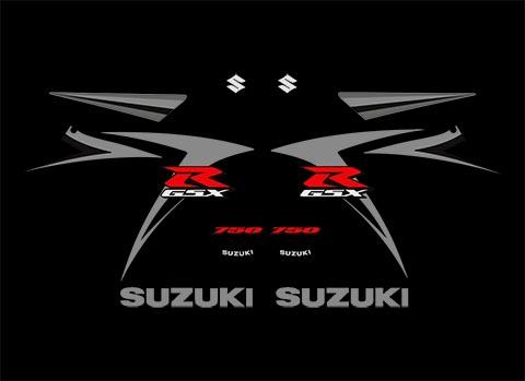 GSXR 750 K7 2007 Black Ver #2 set - custom decal
