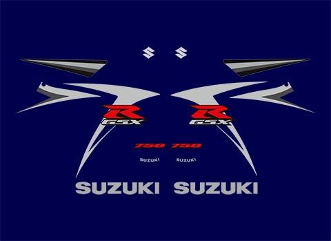 GSXR 750 K7 2007 Blue Ver set - custom decal