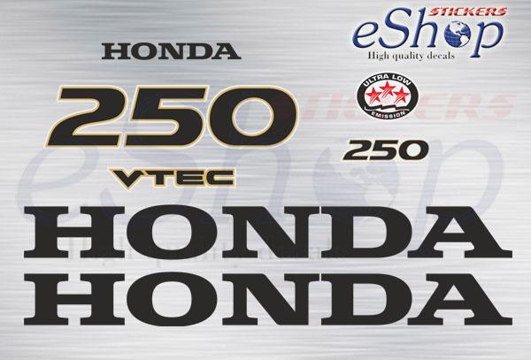Honda bf 250 Hp V-TEC V6 2017 decals set - custom decal
