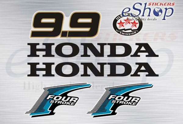 Honda bf 9.9 Hp Four Stroke 2006 decals set - custom decal