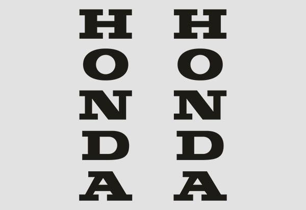 Pair Honda Logo Vertical - custom decal
