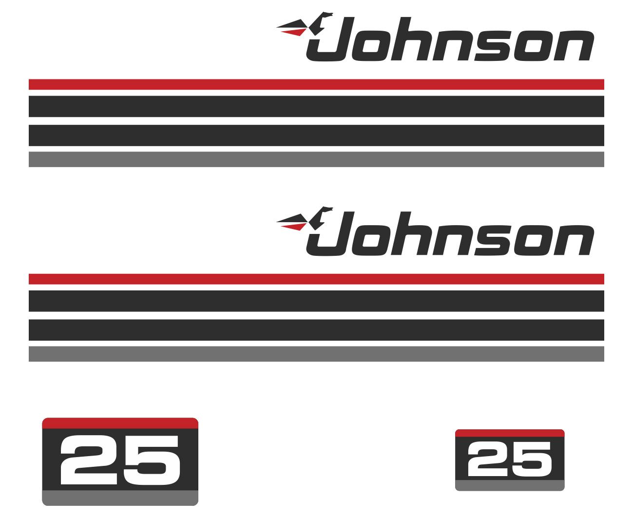 Johnson 20 25 30 35 Hp model 76-96 set - custom decal