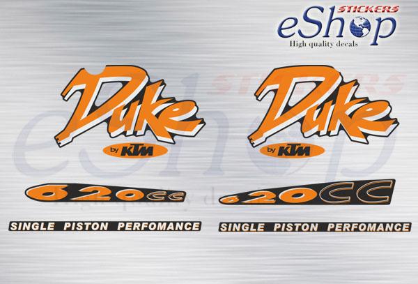 KTM Duke 620 1995 1997 Black bike set - custom decal