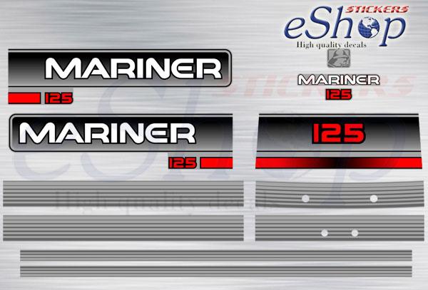 Mariner 125 Hp Two Stroke 1994 1995 1996 set - custom decal