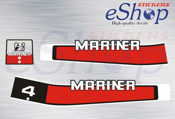 Mariner 4 Hp Two Stroke 1982 1988 set - custom decal