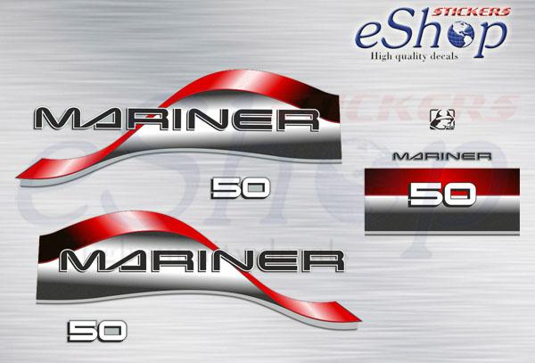 Mariner 50 Hp Two Stroke 1996 - 1998 set - custom decal