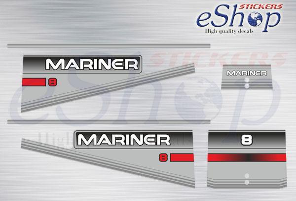 Mariner 8 Hp 1994 - 1997 decals set - custom decal