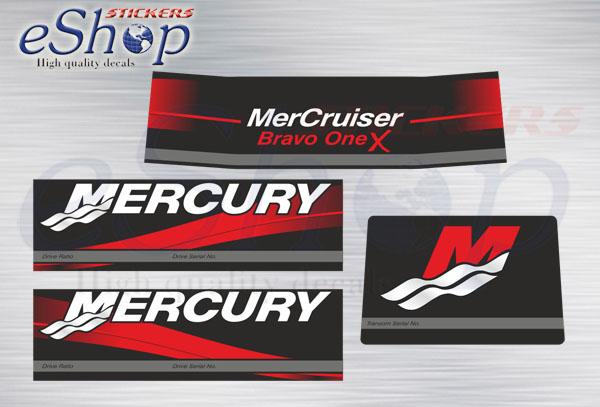Mercruiser outdrive Bravo one X decals set - custom decal
