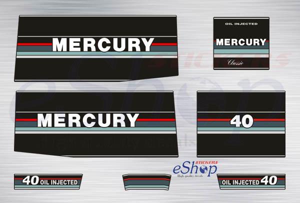 40 Hp Classic two stroke 1992 decals set - custom decal