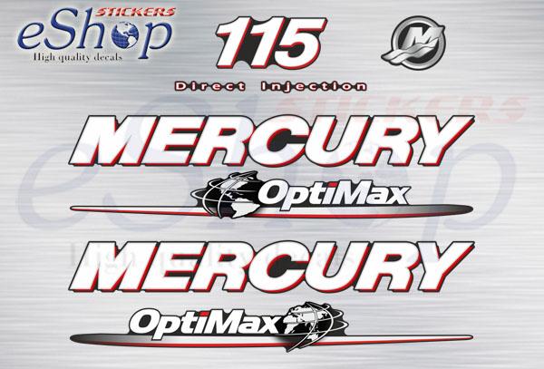 115 Hp Optimax 2006 2012 decals set - custom decal