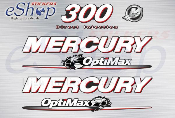 300 Hp Optimax 2006 2012 decals set - custom decal