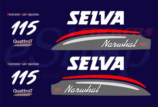 115 Hp EFI Narwhal (Blue) set - custom decal