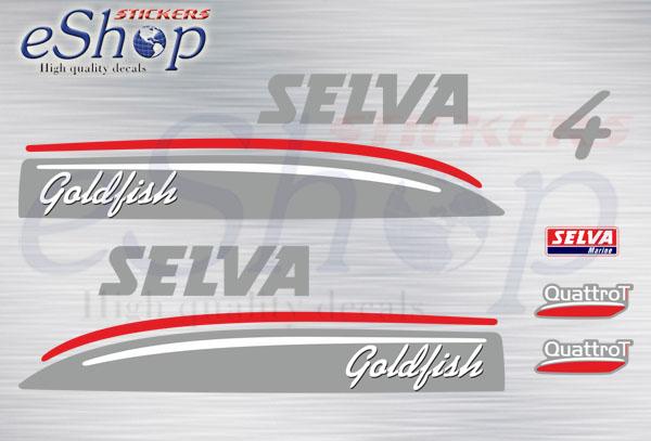Selva 4 Hp four stroke Goldfish White set - custom decal