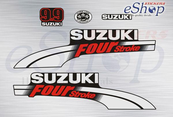 Suzuki DF9,9 Hp Four Stroke 2004 - 2009 decals set - custom decal