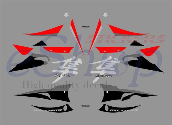 GSX 1300R Hayabusa 2005 2006 set #3 - custom decal
