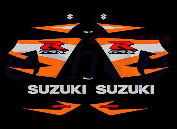 GSXR 600 2004 K4 Black set - custom decal
