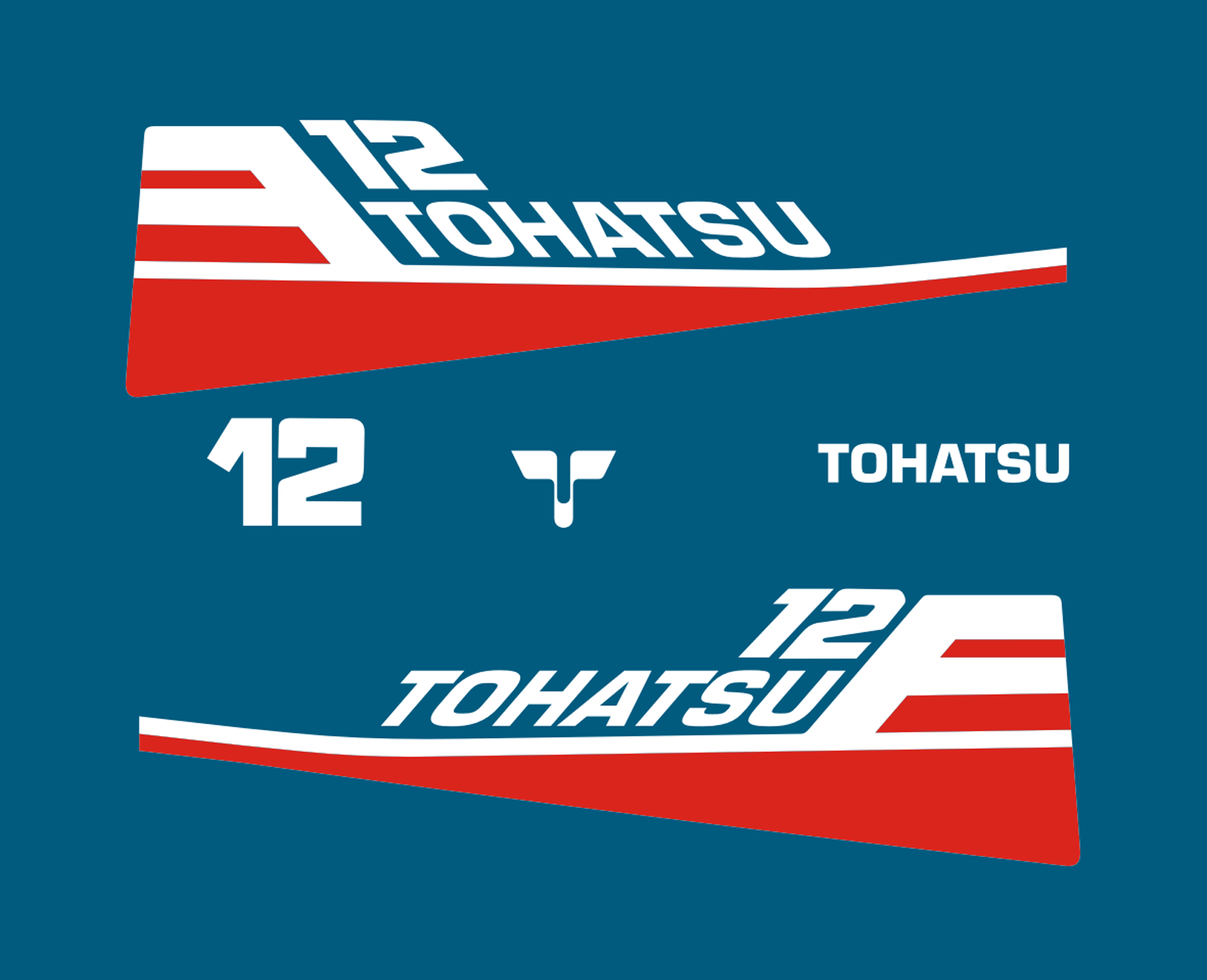 Tohatsu 12 Hp Set - custom decal