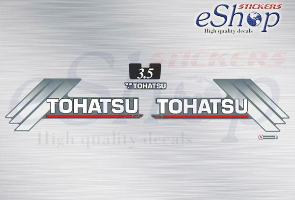 Tohatsu 3,5 Hp Two stroke 1996 2004 set - custom decal