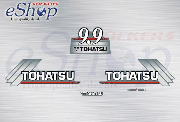 Tohatsu 9.9 Hp Two stroke 1996 2004 set - custom decal