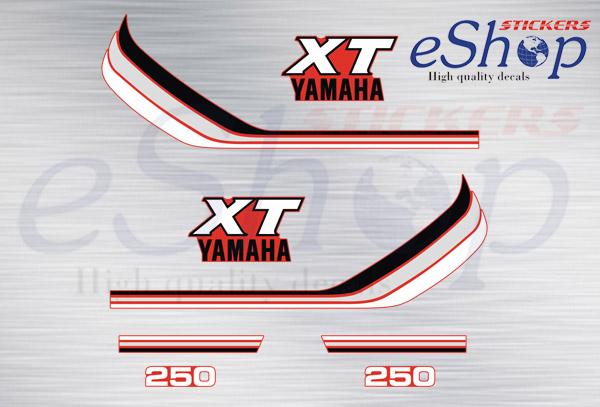XT 250 1983 1988 Red set - custom decal