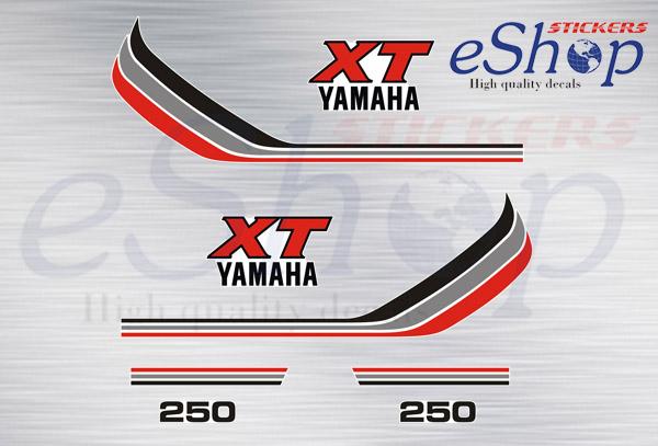 XT 250 1983 1988 White set - custom decal