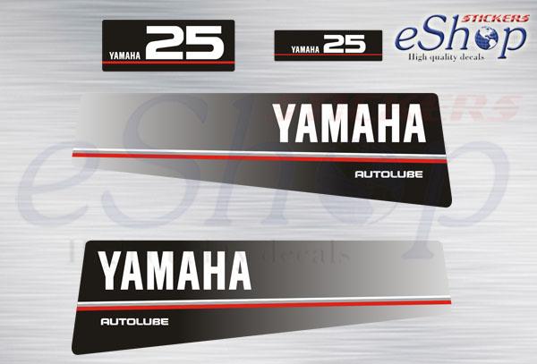 Yamaha 25 Hp two stroke autolube 1988 set - custom decal