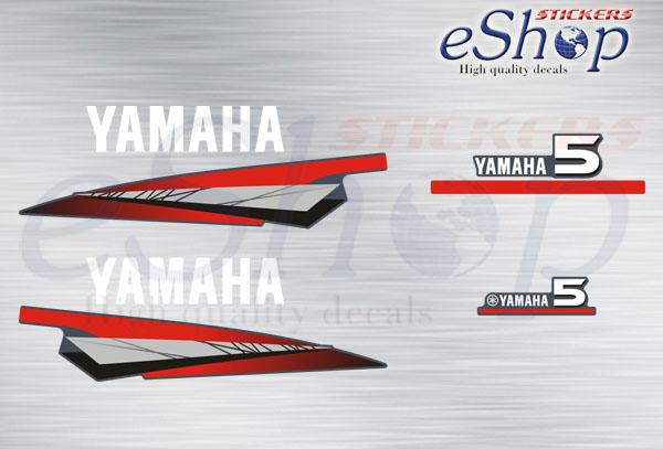Yamaha 5 Hp two Stroke 2000 2004 decals set - custom decal